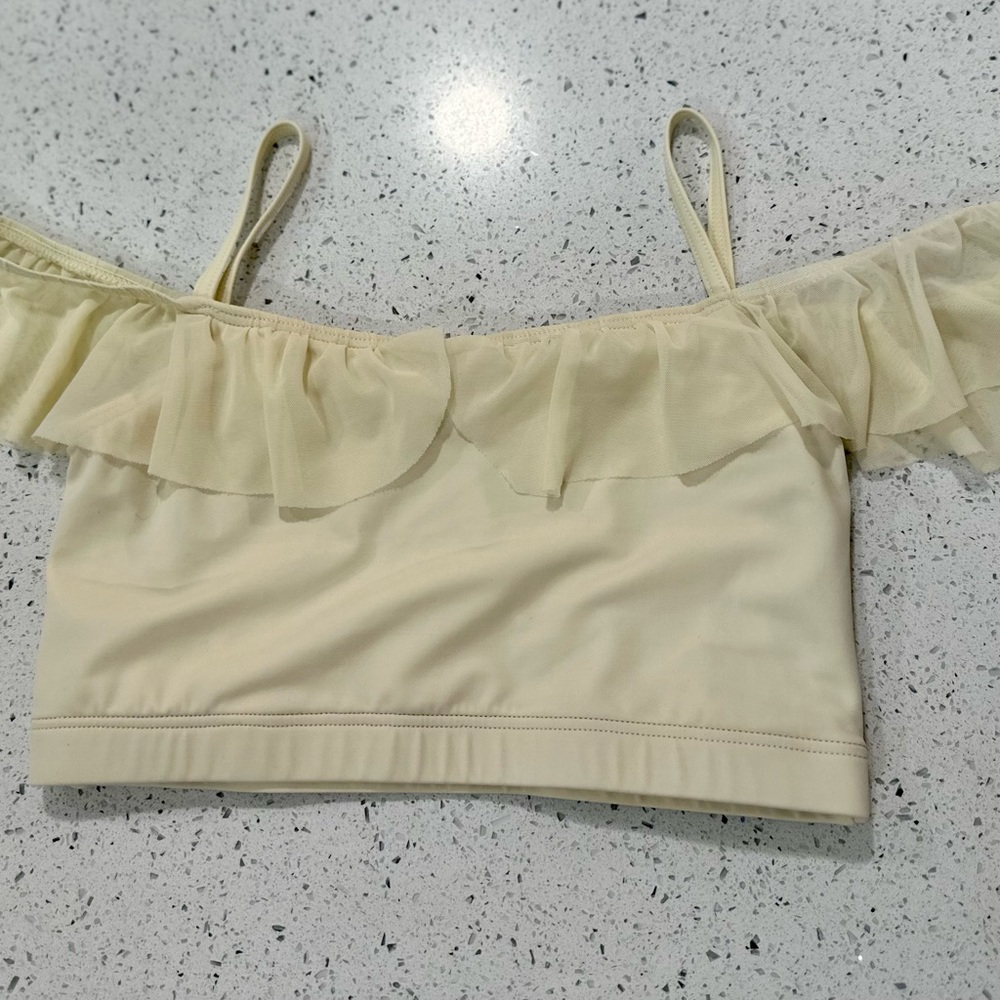 Balera Cropped Yellow Ruffle top, LC - Picture 4 of 7